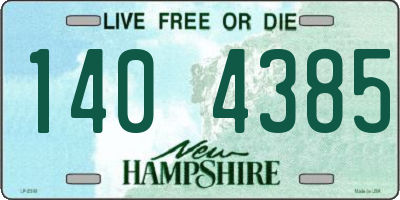 NH license plate 1404385