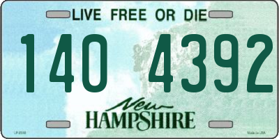 NH license plate 1404392