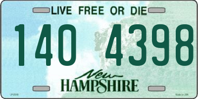 NH license plate 1404398