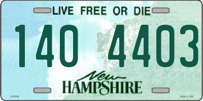 NH license plate 1404403