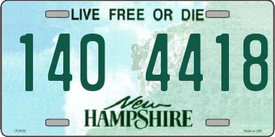 NH license plate 1404418