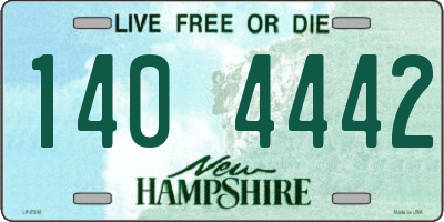 NH license plate 1404442
