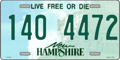 NH license plate 1404472