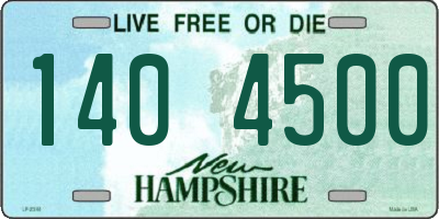 NH license plate 1404500