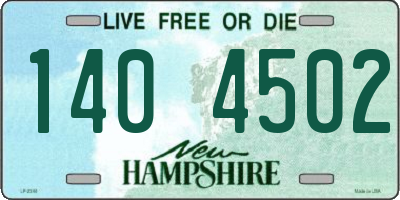 NH license plate 1404502