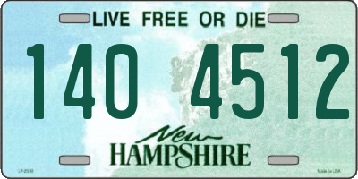 NH license plate 1404512