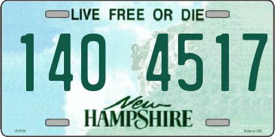 NH license plate 1404517