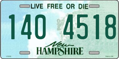 NH license plate 1404518