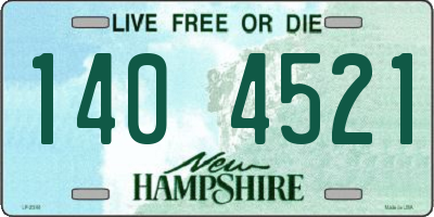 NH license plate 1404521