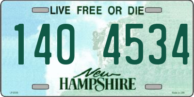 NH license plate 1404534