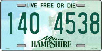 NH license plate 1404538