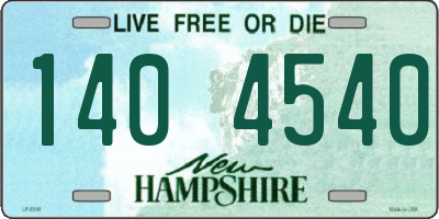 NH license plate 1404540