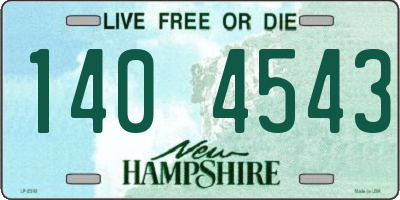 NH license plate 1404543