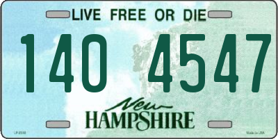 NH license plate 1404547