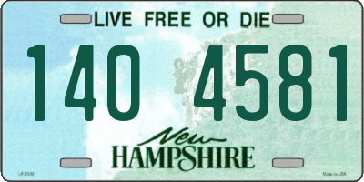 NH license plate 1404581
