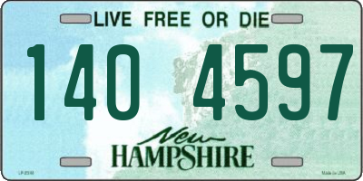 NH license plate 1404597