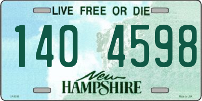 NH license plate 1404598