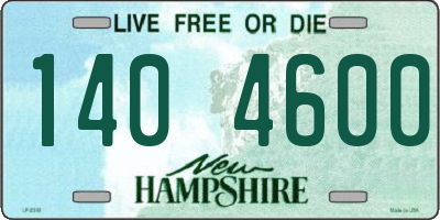 NH license plate 1404600