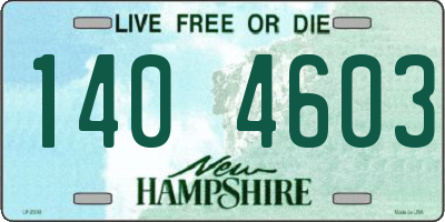 NH license plate 1404603