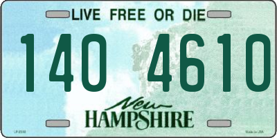 NH license plate 1404610