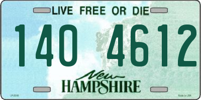 NH license plate 1404612