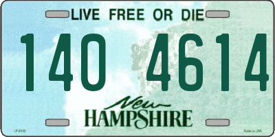 NH license plate 1404614