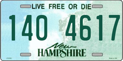 NH license plate 1404617