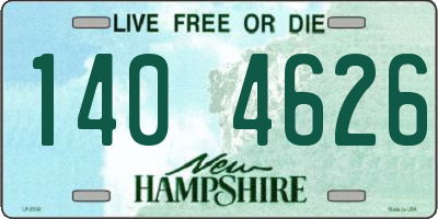 NH license plate 1404626