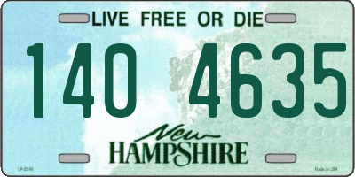 NH license plate 1404635