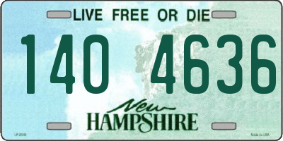 NH license plate 1404636
