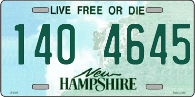 NH license plate 1404645
