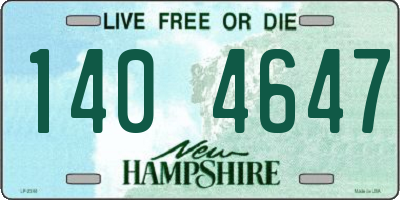 NH license plate 1404647