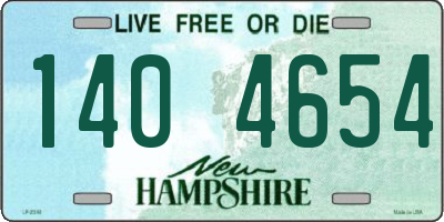 NH license plate 1404654