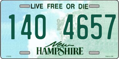 NH license plate 1404657