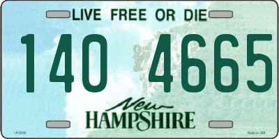 NH license plate 1404665