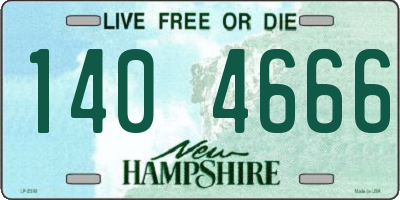 NH license plate 1404666