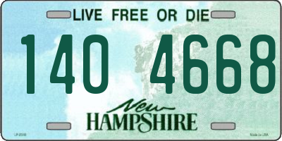 NH license plate 1404668