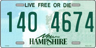 NH license plate 1404674