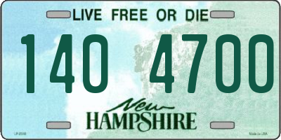 NH license plate 1404700