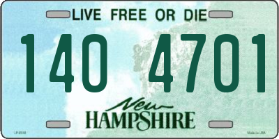 NH license plate 1404701