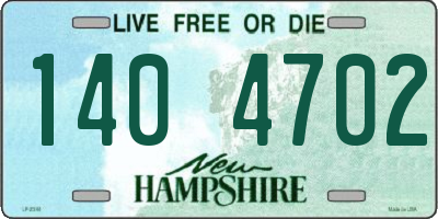 NH license plate 1404702