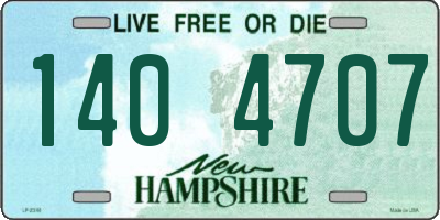 NH license plate 1404707