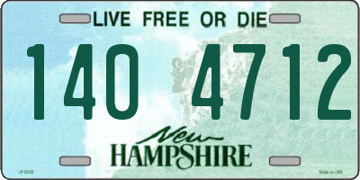 NH license plate 1404712