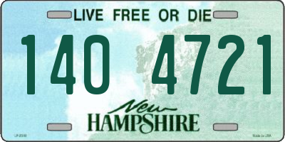 NH license plate 1404721
