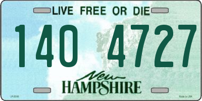 NH license plate 1404727