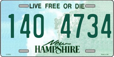 NH license plate 1404734