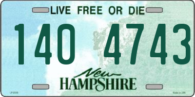 NH license plate 1404743