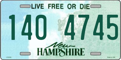 NH license plate 1404745