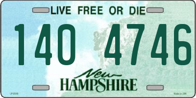 NH license plate 1404746