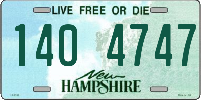 NH license plate 1404747